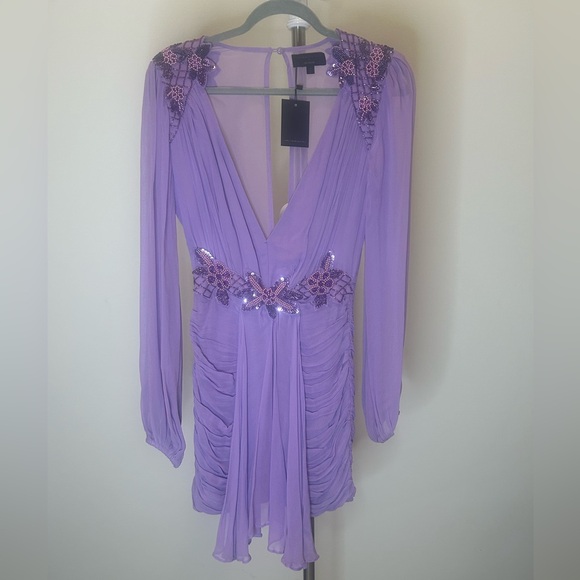 Michael Costello x Revolve Julieta Mini Dress; XS; Purple - Picture 2 of 6